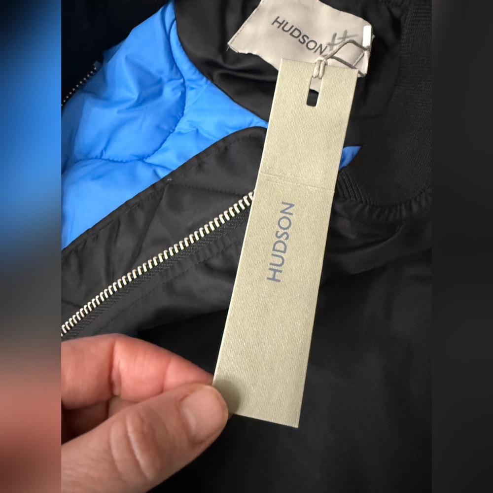 Hudson Jeans Black Bomber Jacket - Picture 12 of 16